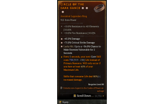 Legendary Ring[*36 LH:Vulnerable | *75 DMG_Crit | *45 DMG]