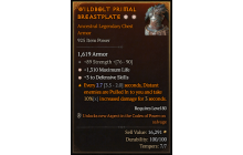 Legendary Chest Armor[*3 Defensive | *1310 Life]