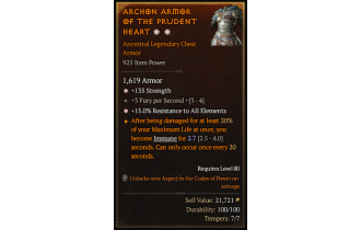 Legendary Chest Armor[*15 ResistAll | *135 STR | 3 FpS]