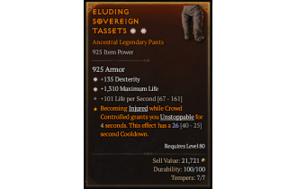 Legendary Pants[*135 DEX | *1310 Life]