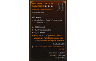 Legendary Boots[*2625 Armor | *135 STR | *1310 Life]