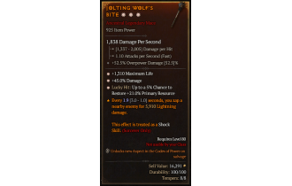 Legendary One-Handed Mace[*21 LH:Res | *45 DMG | *1310 Life]