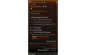 Legendary One-Handed Sword[*75 DMG_Crit | *45 DMG | *135 STR]