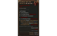 Raiment of the Infinite[STUN 2.6 | *3 GlassCannon | *203 INT | *3 ElementalAttunement | *3 ShockingImpact]