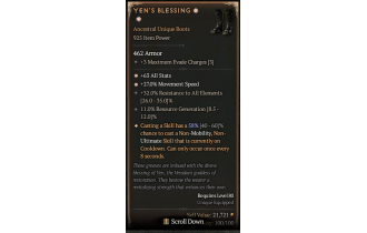 Yen's Blessing[*UNIQUE 58 | *27 MS | *63 ALL | 32 ResistAll | 11 RG]