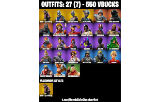 UNIQUE - Royale Knight, Blue Squire  [27 Skins, 550 Vbucks, 31 Axes, 45 Emotes, 41 Gliders and MORE!]