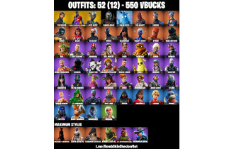 UNIQUE - The Reaper, Party Trooper (J Balvin) [52 Skins, 550 Vbucks, 50 Axes, 60 Emotes, 60 Gliders and MORE!]