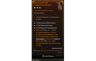 Legendary Amulet[*27 MS | *12 Crit | *10.5 RCR]