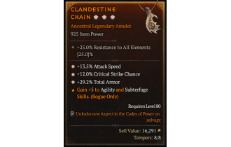 Legendary Amulet[*12 Crit | *13.5 ATKSPD | *29.2 TA]