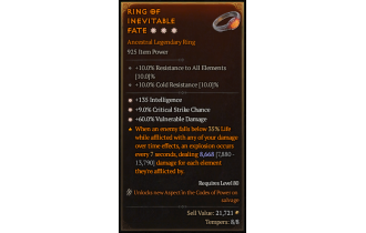 Legendary Ring[*9 Crit | *60 DMG_Vulnerable | *135 INT]