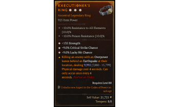 Legendary Ring[*9 Crit | *9 LHC | *135 STR]