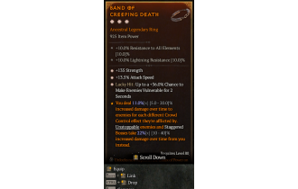 Legendary Ring[*13.5 ATKSPD | *36 LH:Vulnerable | *135 STR]