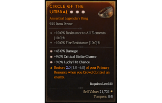 Legendary Ring[*9 Crit | *9 LHC | *45 DMG]