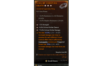 Legendary Ring[*9 Crit | *75 DMG_Crit | *135 STR]