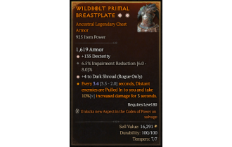 Legendary Chest Armor[Rogue | *4 DarkShroud | *135 DEX]