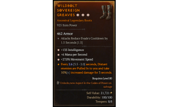 Legendary Boots[*27 MS | *6 MpS | *135 INT]