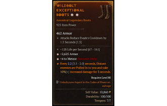 Legendary Boots[Sorcerer | *4 Meteor | *2625 Armor]