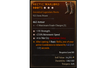 Legendary Boots[Barbarian | *4 WarCry | *27 MS | *135 STR]