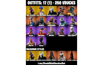 UNIQUE - Ragnarok (Stage 6) , Skull Trooper  [17 Skins, 250 Vbucks, 14 Axes, 12 Emotes, 14 Gliders and MORE!]