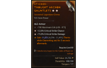 Legendary Gloves[*12 Crit | *75 DMG_Crit | 708 Life]