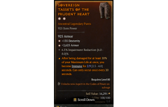 Legendary Pants[*2625 Armor | *135 DEX]