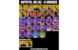 UNIQUE - Royale Knight, Blue Squire  [28 Skins, 14 Axes, 20 Emotes,18 Gliders and MORE!]