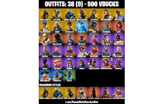 UNIQUE - The Reaper ,  Omega (Stage 5)  [38 Skins, 500 Vbucks, 22 Axes, 25 Emotes, 29 Gliders and MORE!]