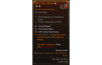 Legendary Ring[*9 Crit | *13.5 ATKSPD | *135 INT]