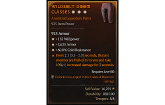 Legendary Pants[*2625 Armor | *135 WP | *60 CR]