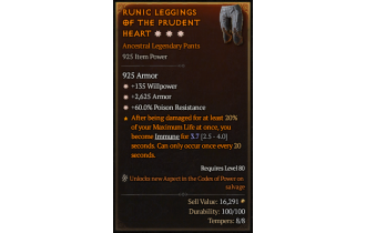 Legendary Pants[*2625 Armor | *135 WP | *60 PR]