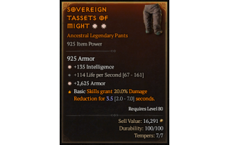 Legendary Pants[*2625 Armor | *135 INT]