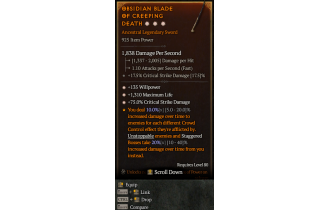 Legendary One-Handed Sword[*75 DMG_Crit | *135 WP | *1310 Life]