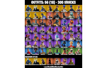 UNIQUE - Royale Knight,  Blue Squire  [56 Skins, 305 Vbucks, 28 Axes, 47 Emotes, 38 Gliders and MORE!]