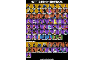 UNIQUE - Royale Knight, Blue Squire  [55 Skins, 550 Vbucks, 43 Axes, 56 Emotes, 46 Gliders and MORE!]