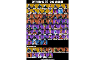 UNIQUE - Royale Knight,  Blue Squire  [60 Skins, 300 Vbucks, 46 Axes, 60 Emotes, 61 Gliders and MORE!]