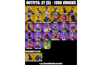 UNIQUE - Royale Knight, Blue Squire  [27 Skins, 1250 Vbucks, 15 Axes, 33 Emotes, 30 Gliders and MORE!]