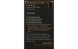 Crown of Lucion [Max Unique | ⭐️ 4 Greater | Helm | All]