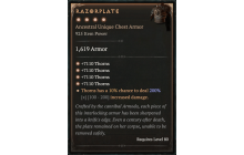 Razorplate [Max Unique | ⭐️ 4 Greater | Chest Armor | All]