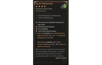 EarthBreaker [Max Unique | ⭐️ 4 Greater | Ring | Druid]