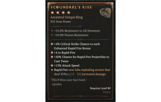 Scoundrel's Kiss [Max Unique | ⭐️ 4 Greater | Ring | Rogue]