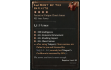 Raiment of the Infinite [Max Unique | ⭐️ 4 Greater | Chest Armor | Sorcerer]