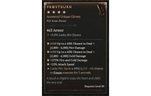 Frostburn [Max Unique | ⭐️ 4 Greater | Gloves | All]