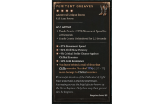 Penitent Greaves [Max Unique | ⭐️ 4 Greater | Boots | All]