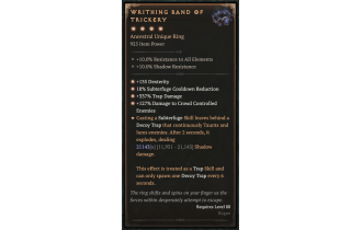 Writhing Band of Trickery [Max Unique | ⭐️ 4 Greater | Ring | Rogue]