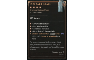 Iceheart Brais [Max Unique | ⭐️ 4 Greater | Pants | Sorcerer]