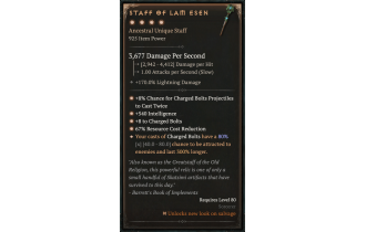 Staff of Lam Esen [Max Unique | ⭐️ 4 Greater | Staff | Sorcerer]