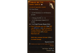 Legendary Amulet[Rogue | *3 FrigidFinesse | 16.5 MS]