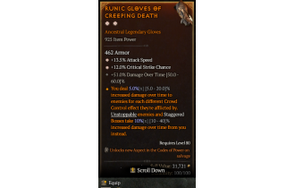 Legendary Gloves[*12 Crit | *13.5 ATKSPD]