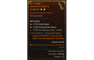 Legendary Gloves[*12 Crit | *13.5 ATKSPD]