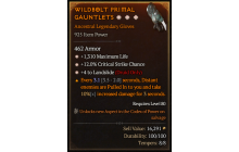 Legendary Gloves[Landslide | *4 Landslide | *12 Crit | *1310 Life]